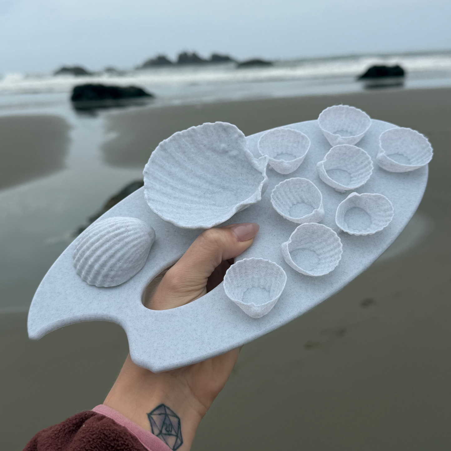 Sea Shell Painting palette (STL)
