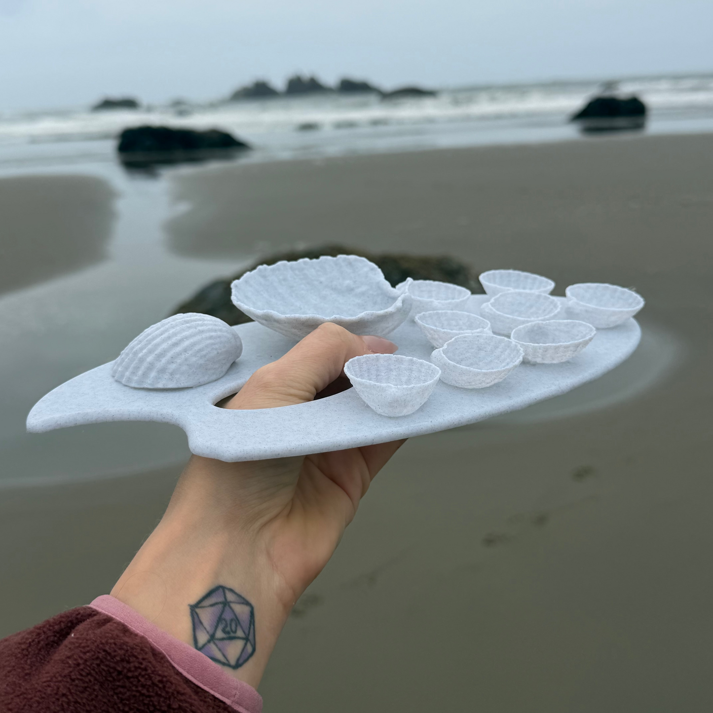 Sea Shell Painting palette (STL)