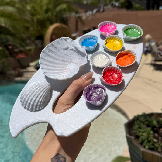 Sea Shell Painting palette (STL)